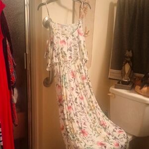 A New Floral Maxi Dress By Velvet Torch (Size L)